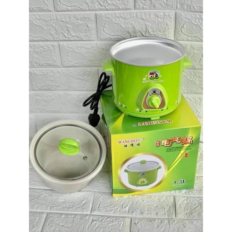 Nồi Hầm Cháo Chậm 1,5L Và 2,5L Cho Bé Ăn Dặm