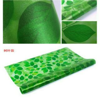 Decal dán kính 5m họa tiết lá xanh