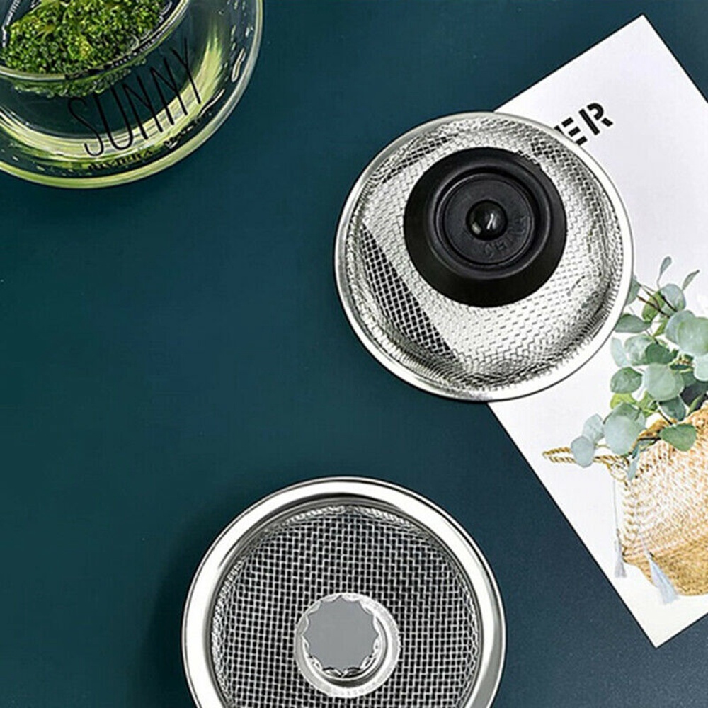 1 Lưới Lọc Rác Bồn Rửa Chén Đường Kính 8.3cm Bằng Thép Không Gỉ Tùy Chỉnh Tiện Dụng Cho Nhà Bếp