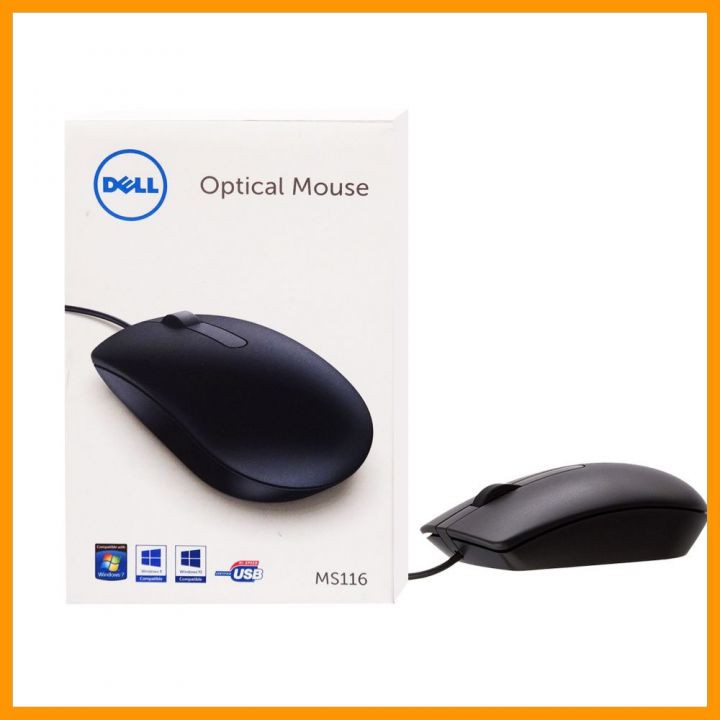 Chuột máy tính DELL MS116 - Chuột máy tính có dây, BH 12 tháng, Hàng chính hãng