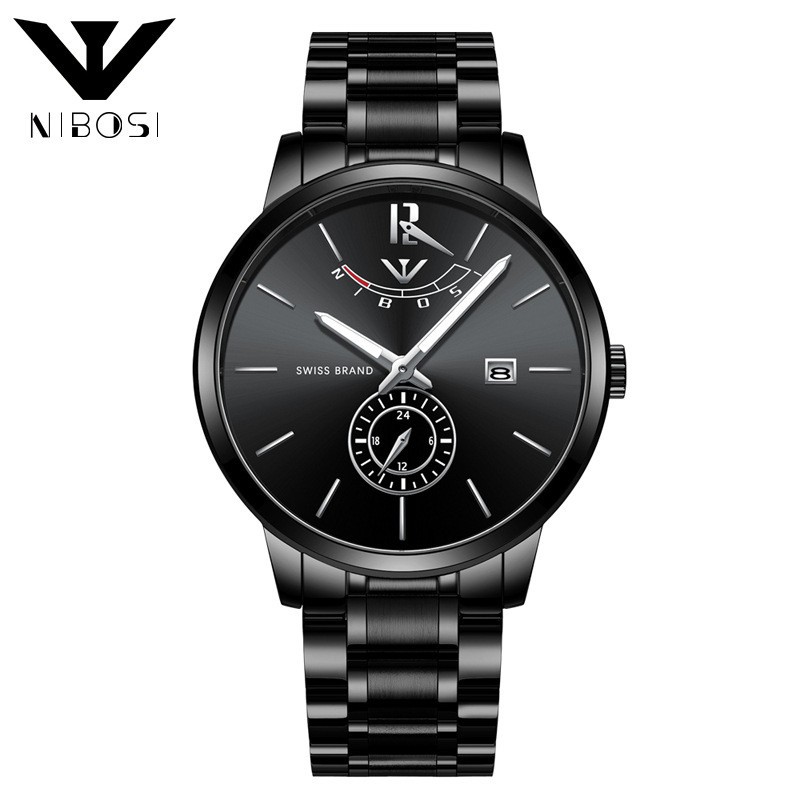 [ xả kho ] Đồng hồ nam Nibosi 2318 dây thép cao cấp thiết kế sang trọng