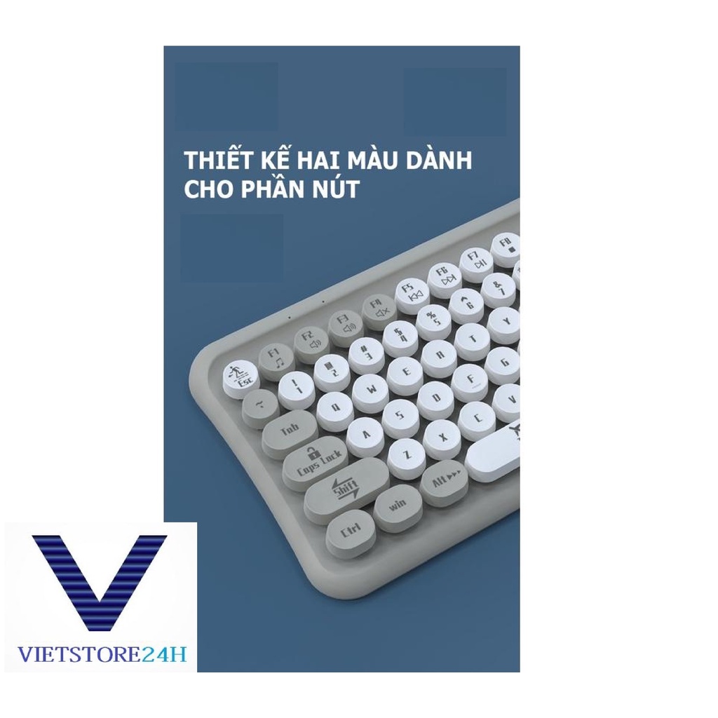 Bộ Bàn Phím Tròn Và Chuột Không Dây LANGTU LT700 dùng cho văn phòng - Màu Ngẫu Nhiên