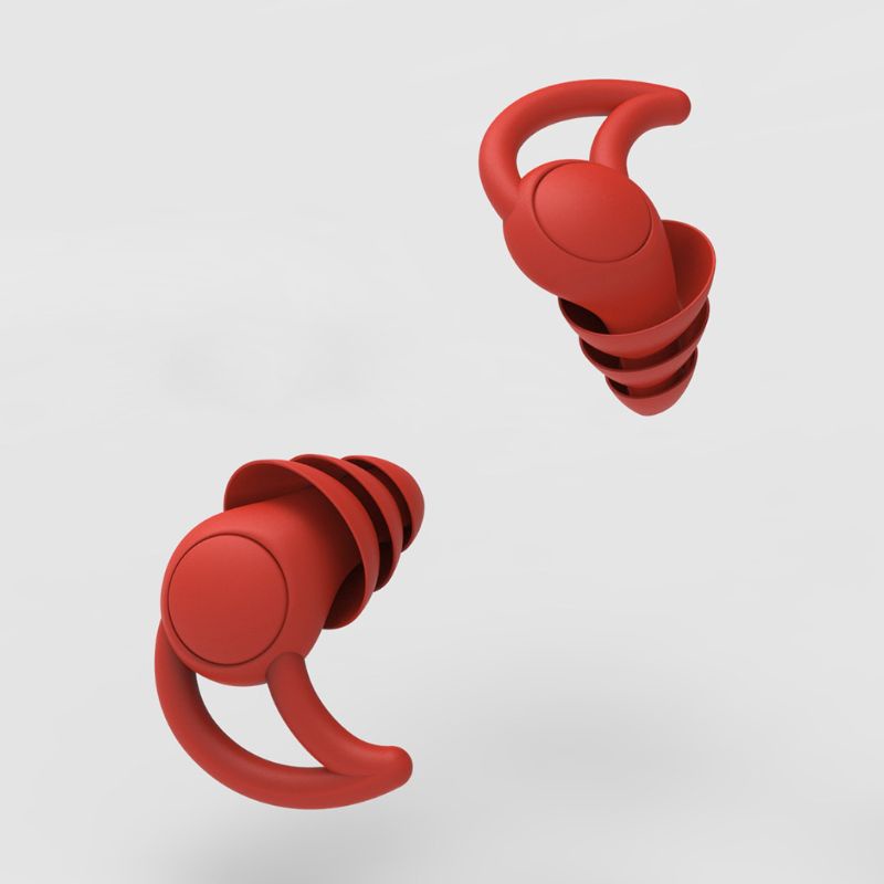 1 Cặp Nút Bịt Tai Bằng Silicone Cách Âm Chống Ồn Có Thể Tái Sử Dụng