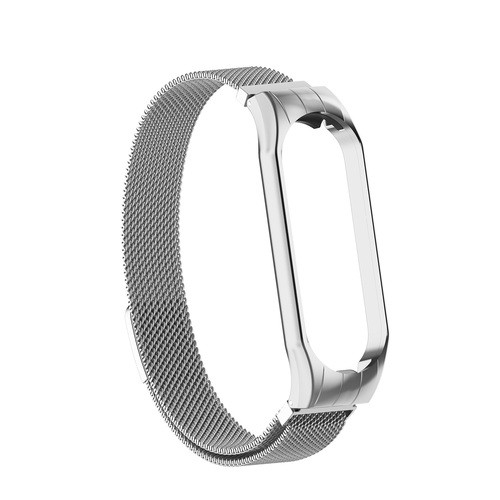 Dây Đeo Thay Thế Chất Liệu Kim Loại Dạng Lưới Cho Xiaomi Mi Band 3 4 5 Mi Band 5 4 3