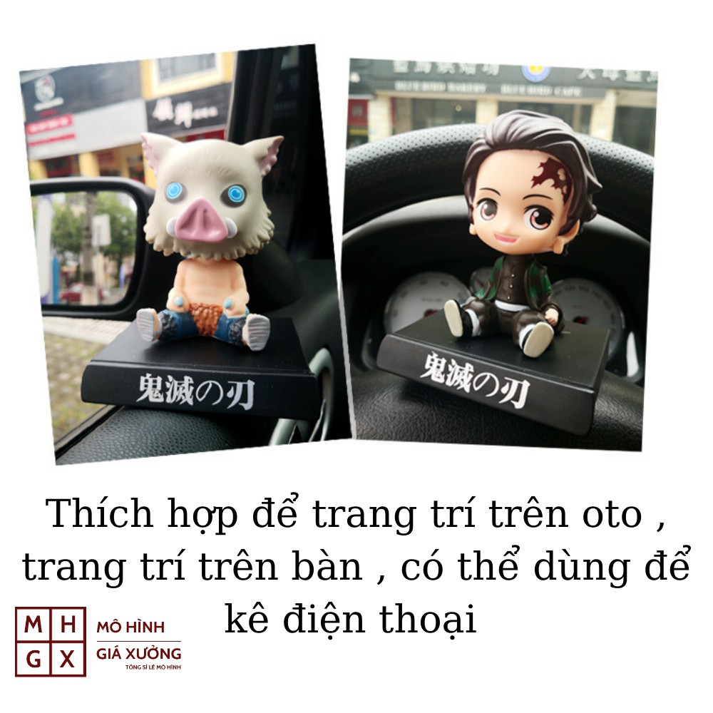 Mô Hình Agatsuma Zenitsu Chibi lắc đầu Thanh Gươm Diệt Quỷ -Kimetsu no Yaiba -Trang trí taplo ô tô - Trang trí bàn