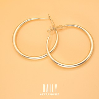 Bông tai tròn to - Khuyên tai tròn to phong cách cá tính Hàn Quốc Daily Accessories