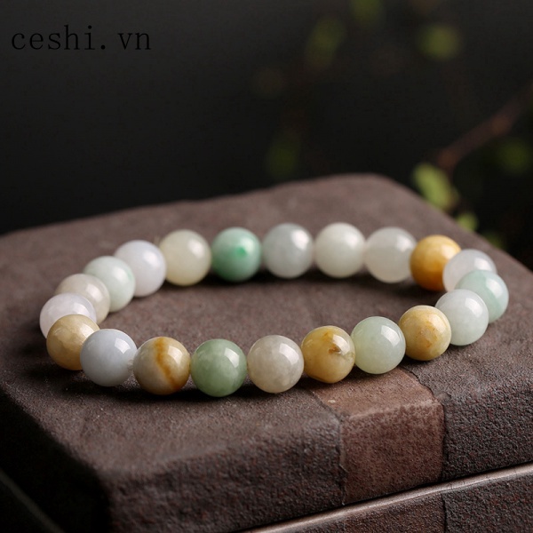 Natural three-color jade bracelet