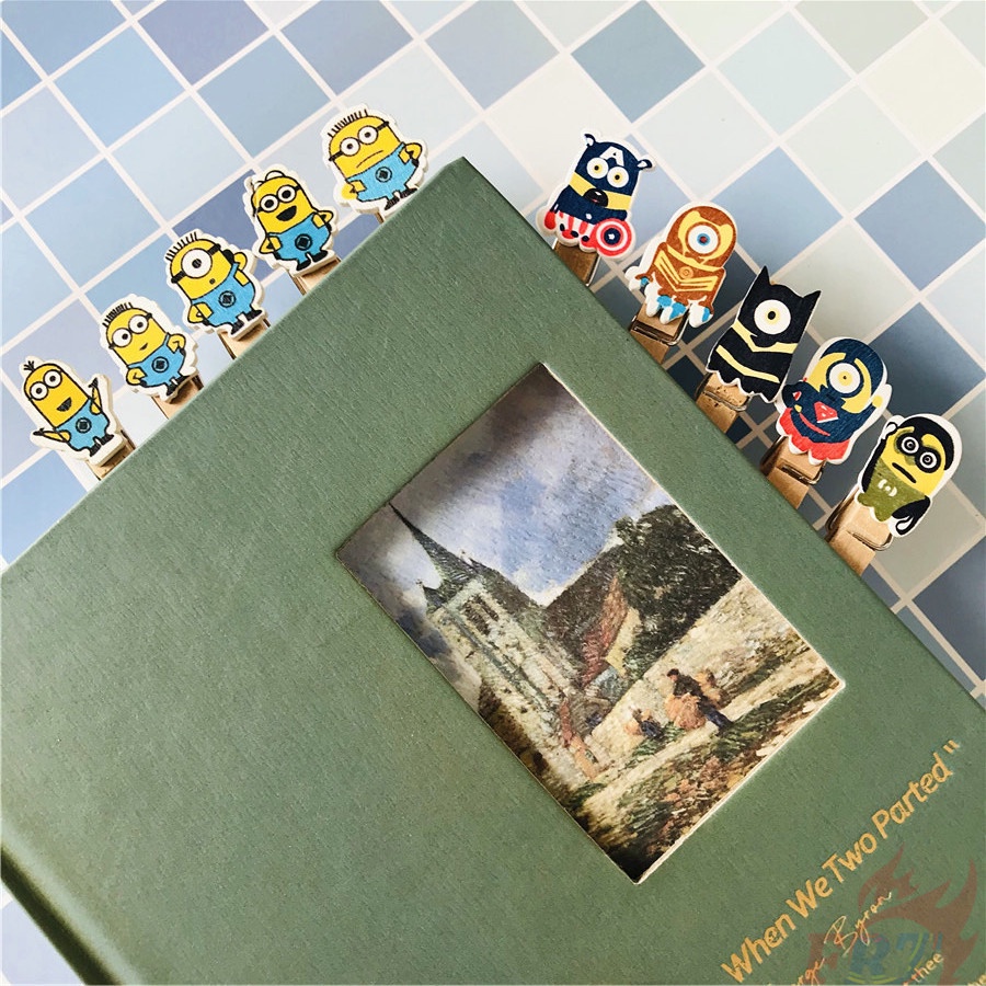 ✨ Văn Phòng Phẩm - Kẹp Gỗ Minions Hoạt Hình ✨ Set 10 Kẹp Gỗ Mini 3.5*0.7cm Dùng Để Kẹp Ảnh Trang Trí Thủ Công