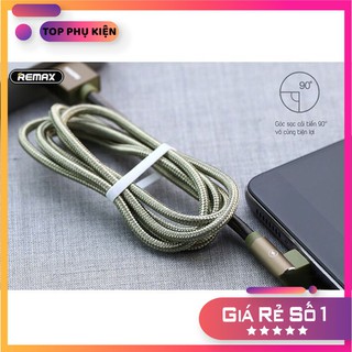Cáp sạc vải quấn lò xo 2 đầu Lightning, Type C, Micro USB -Remax RC-119 Giá rẻ nhất shopee