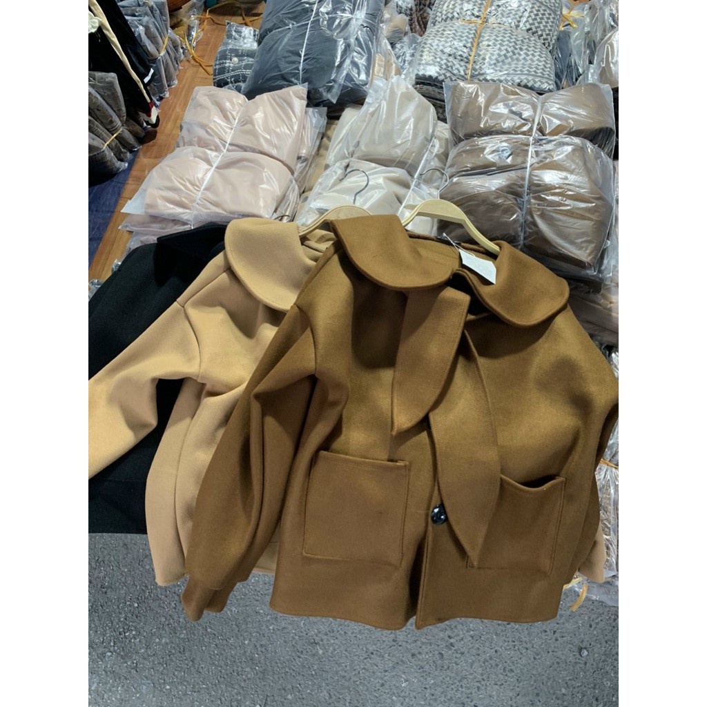 freeship áo khoác dạ kèm nơ hót | BigBuy360 - bigbuy360.vn