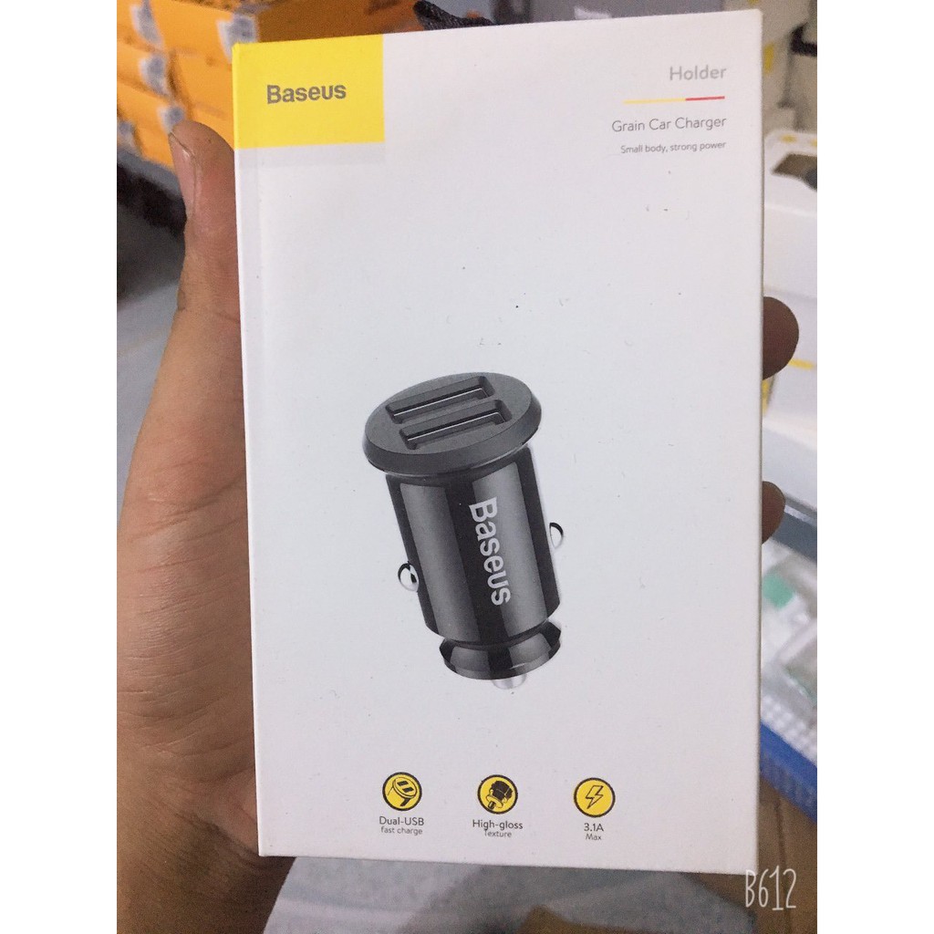 Tẩu sạc ô tô 2 cổng có đèn led baseus ccall-ml01 - cốc sạc nhanh oto xe hơi có led - vienthonghn