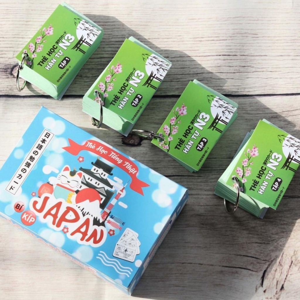 Thẻ Học Tiếng Nhật Kanji N3 Tái Bản Mới Nhất - Flashcard Kanji N3