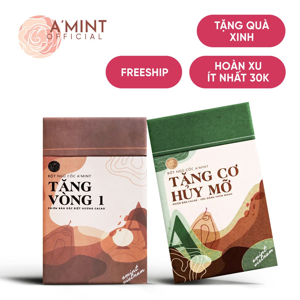 Combo Premium Ngũ cốc Tăng vòng 1 Cacao + Tăng cơ hủy mỡ Amint | SIGNATURE CACAO (Tặng kèm quà + Cẩm nang + Video) | BigBuy360 - bigbuy360.vn