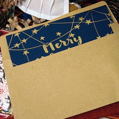 [có bao thiệp] Thiệp Merry Christmas nhũ kim cao cấp phong cách vintage