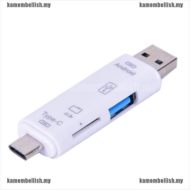 Đầu Đọc Thẻ Nhớ Micro-usb 3.1 Type-c Sd Tf Cho Android Pc