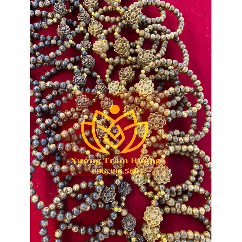 [TẶNG HỘP] Vòng Tay Trầm Hương mix Charm Hoa Sen Tốc & Sánh - vòng tay gỗ nam, nữ Loại Đẹp, Tự Nhiên | BigBuy360 - bigbuy360.vn