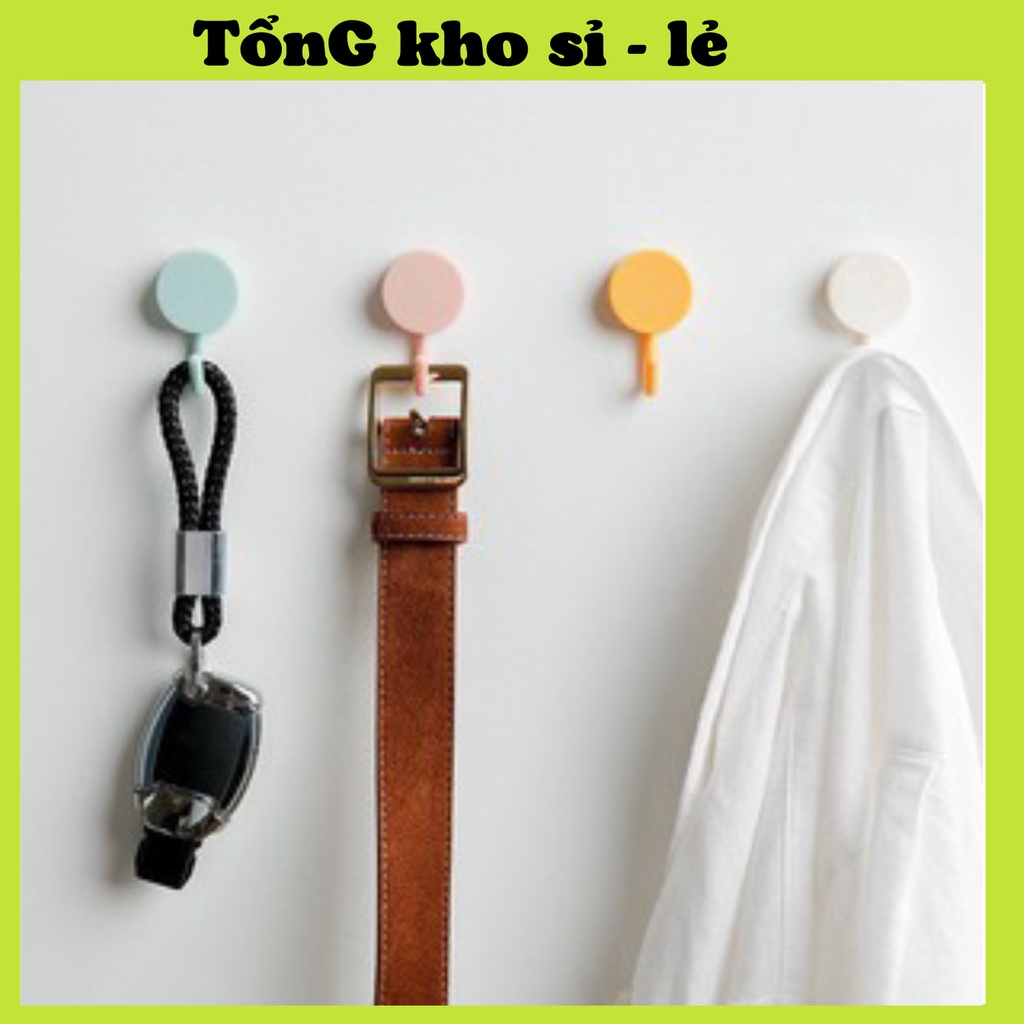 Combo 5 Móc Tròn Dán Tường Treo Đồ Đa Năng - Móc Gắn Tường Trang Trí Nhà Cửa Nhiều Màu Sắc 88251
