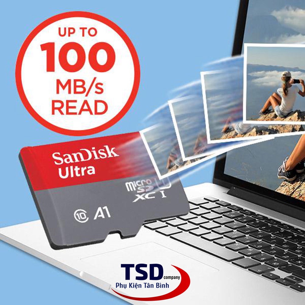 Thẻ Nhớ SanDisk Ultra 16GB 100MB/s MicroSDXC UHS-I A1 Chính Hãng