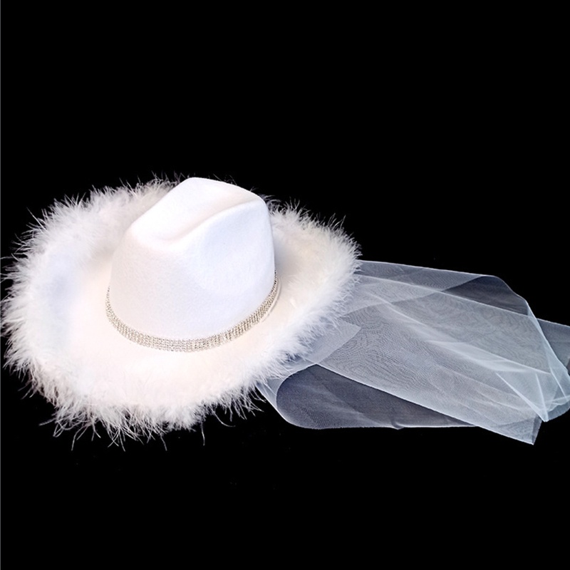 Mũ Fedora Đính Đá Cho Cô Dâu Chụp Ảnh