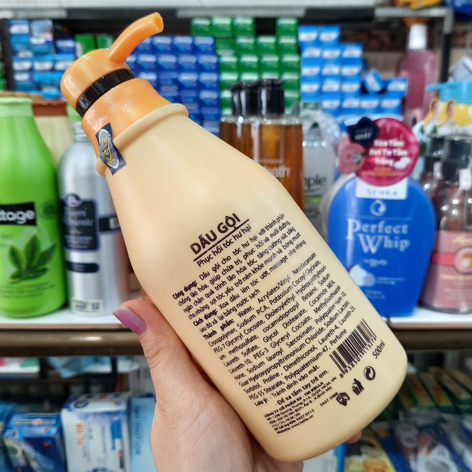 Dầu gội phục hồi tóc hư tổn Kella Revitalizing Shampoo 500ml