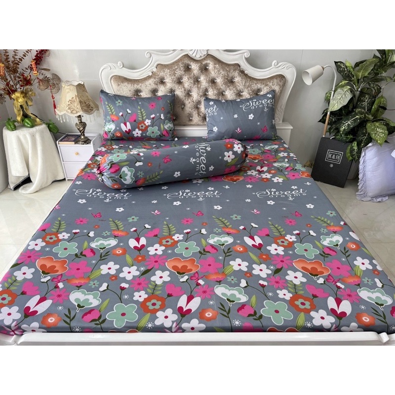 Bộ Drap thun hàn quốc mẫu hoa 7 màu siêu đẹp