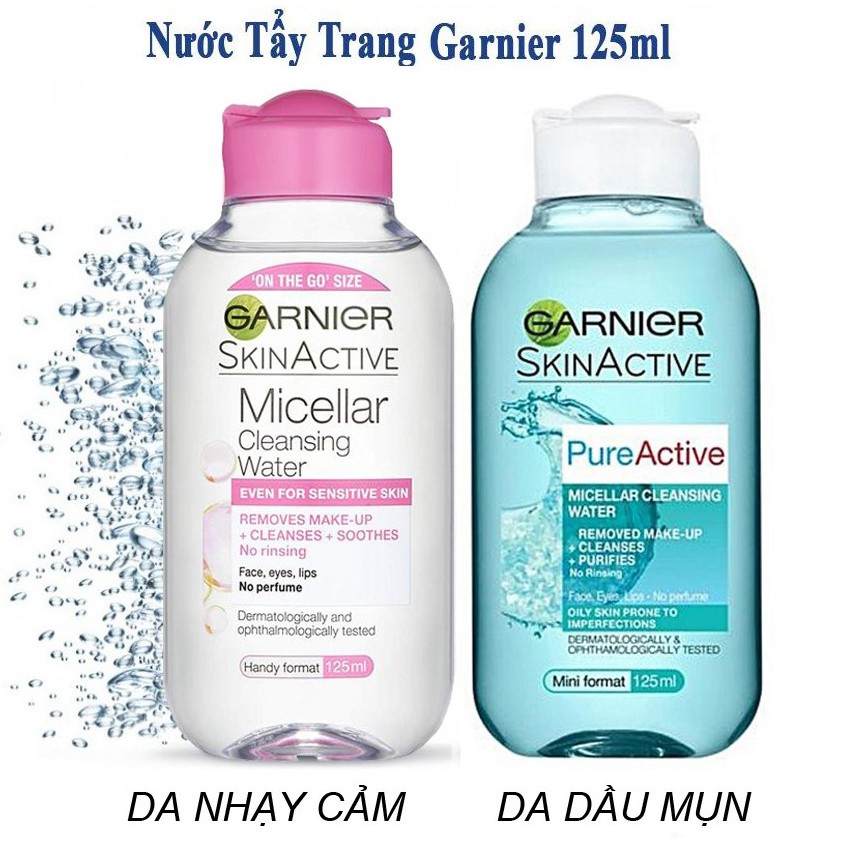 Nước tẩy trang Garnier Skin Active Solution Micellaire Tout en 1 (UK) 125ml