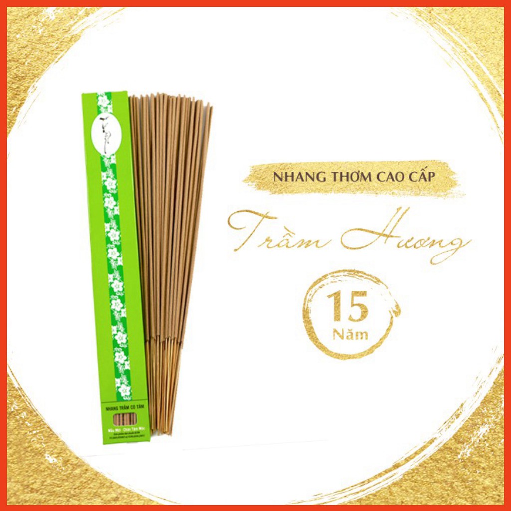 Nhang Trầm Hương Loại Cao Cấp 40g - Mùi trầm hương rõ, đậm - Chuyên dùng các dịp thờ cúng ễ tết - Nhang Thiền