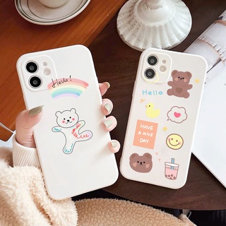 Ốp lưng iphone Color bear cạnh vuông 6/6plus/6s/6splus/7/7plus/8/8plus/x/xr/xs/11/12/13/pro/max/plus/promax