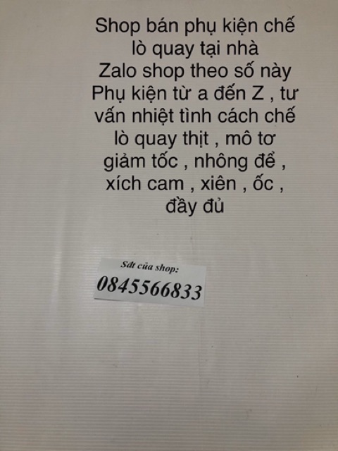 Bộ Răng -Bộ Nhông Chế Xiên Nướng Thịt Quay Tự Động - chạy xích cam xe máy