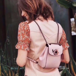 Balo Coach hồng mini