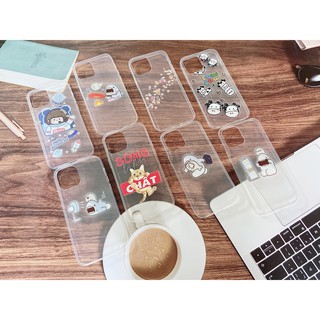 Xả ốp iphone 12 pro max dẻo trong tách nền in hình cute