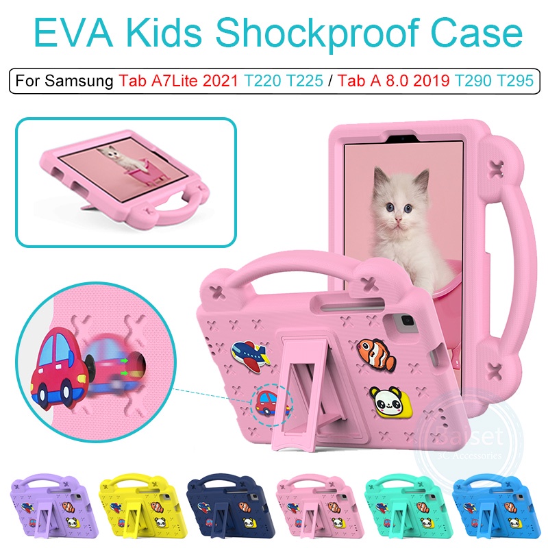 Ốp Máy Tính Bảng EVA Chống Sốc Có Giá Đỡ Cho Trẻ Em Cho Tab A 8.0 2019 T290 T295 Tab A7 Lite 8.7inch 2021 T220 T225