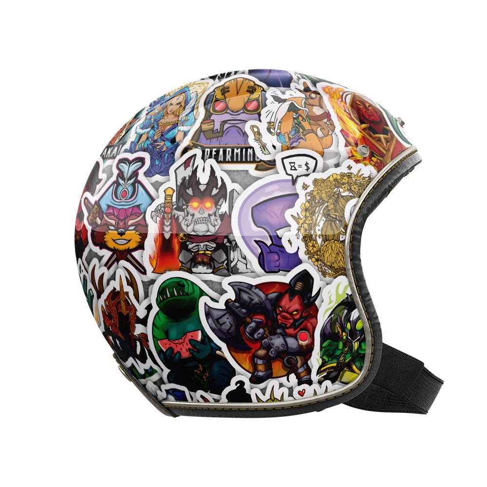 Set 50 cái Sticker Dota 2 chống nước, Hình Dán Dota 2 Chibi, Decal Dota 2 cute dán vali, laptop