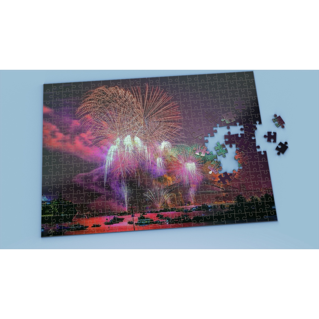 Tranh ghép hình FIRE WORKS - Mẫu 2 - Nhận in theo yêu cầu