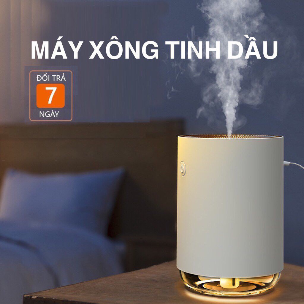 Máy Xông Tinh Dầu Thơm, Khử Mùi Phòng, Phun Sương Tạo Ẩm, Đèn LED Trang Trí Phòng Ngủ