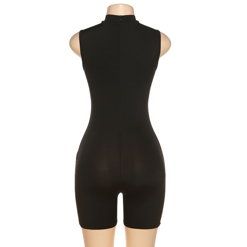 Bộ Áo Liền Quần Sát Nách Cổ Tròn In Hình Bàn Tay Thời Trang Cho Nữ