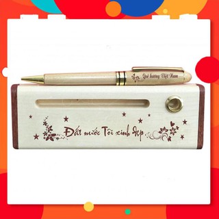 [ GIÁ SỐC ] Hộp bút gỗ - Đất Nước Tôi Xinh Đẹp - Quà tặng DH05