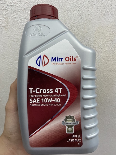 Mirr Oils T-Cross 4T SAE 10W-40 Dầu Nhớt tổng hợp cao cấp nhập khẩu UAE lần đầu có mặt tại Việt Nam