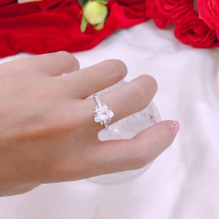 Nhẫn Nữ Bạc Ta Đính Đá Siêu Đẹp  BD09