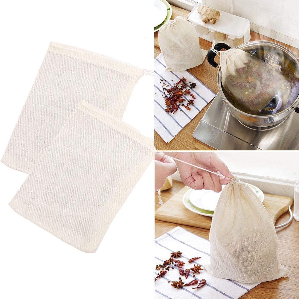 Set 1/3/5 túi lọc cà phê bằng cotton lanh chất lượng cao
