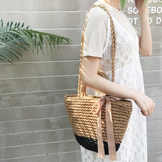 Túi đi biển - Túi cói đi biển hanmade TX06