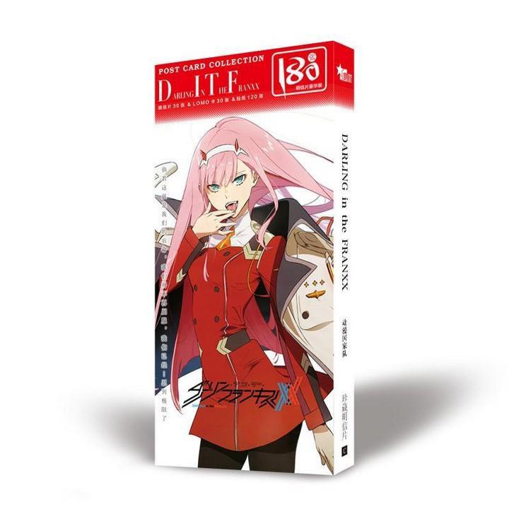 (new) Hộp ảnh Postcard Darling in the Franxx bộ ảnh có ảnh dán sticker lomo bưu thiếp