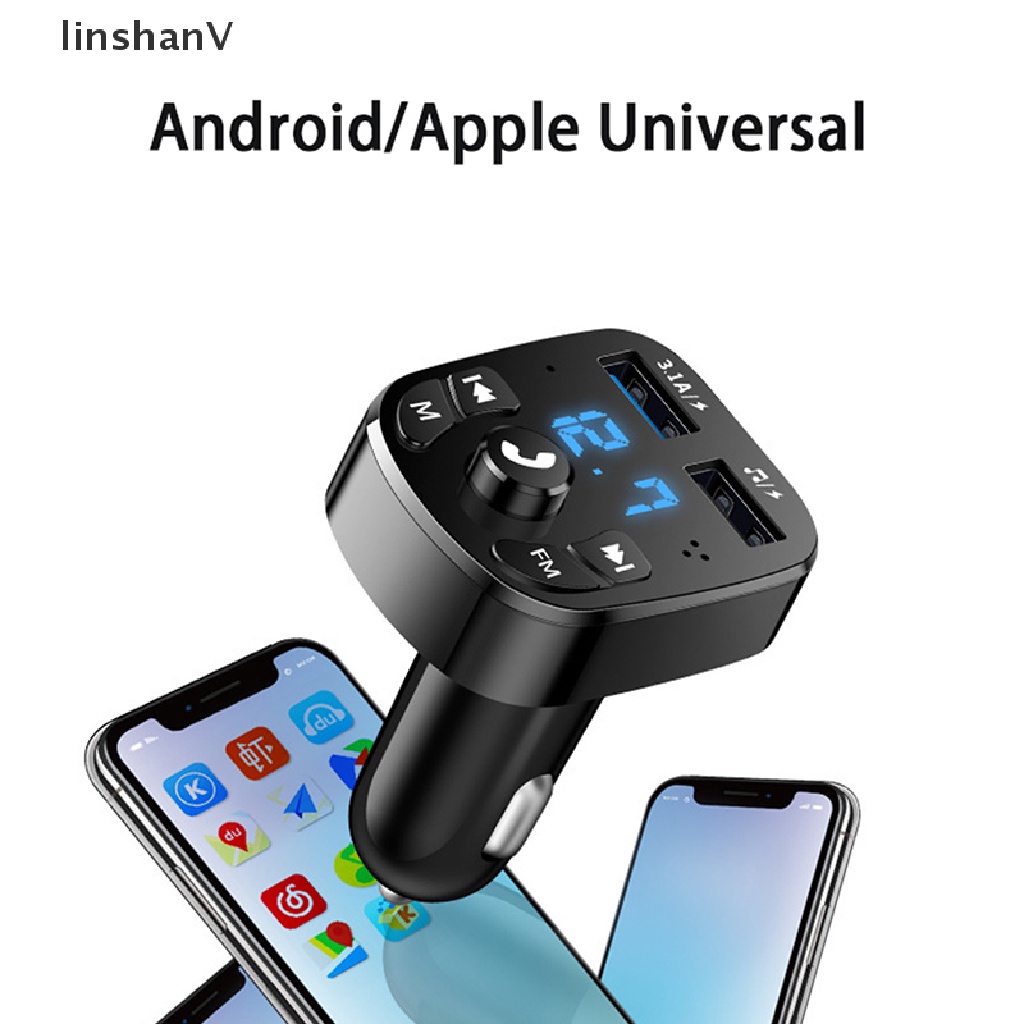 Tẩu Sạc Nhanh Phiên Bản 5.0 FM Bluetooth Hỗ Trợ Thẻ Nhớ Xe Hơi