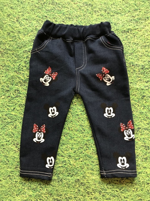 Quần jean mickey sành điệu cho bé gái 10-20 kg ( ảnh thật )