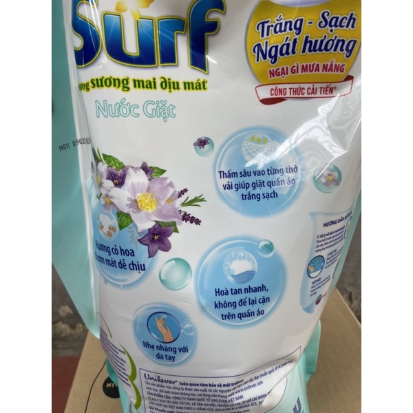 Nước giặt Surf hương sương mai 3,5kg(Mầu Xanh)