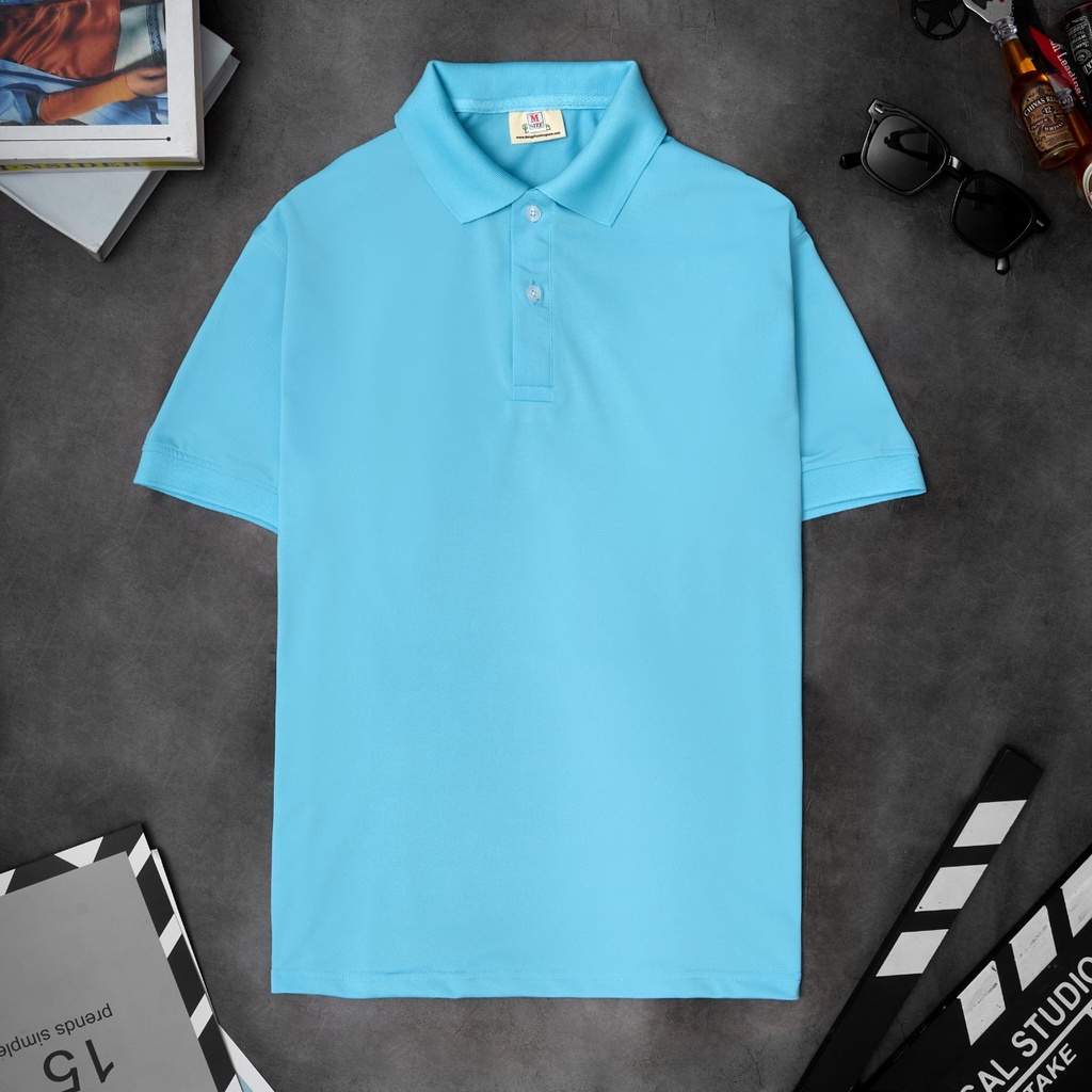 Áo thun nam POLO DONA vải cá sấu cotton đẹp sang trọng và trẻ trung màu thiên thai