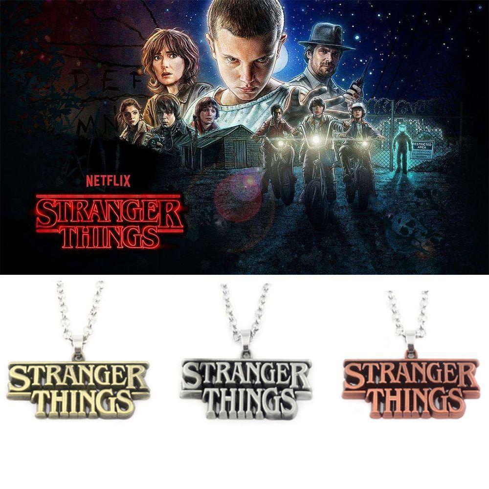 ANEMONE Vòng cổ Mặt Chữ Stranger Things Bằng Hợp Kim Dành Cho Nam