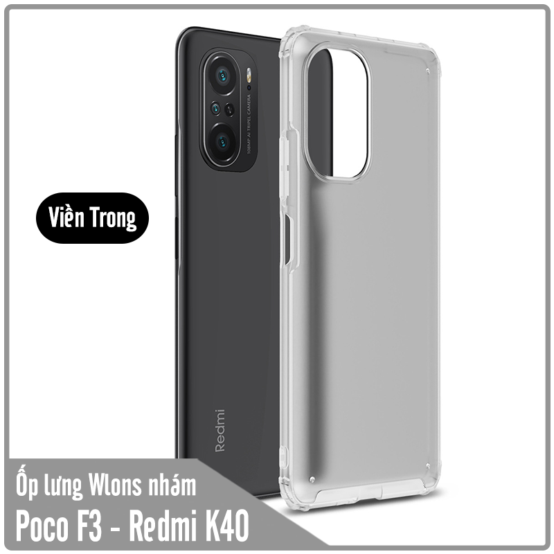Ốp lưng chống sốc cho Xiaomi Poco F3 - Redmi K40 nhám viền màu WLONS