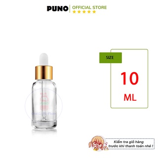Chai tinh dầu Serum trong suốt nắp bóp vàng 10ml