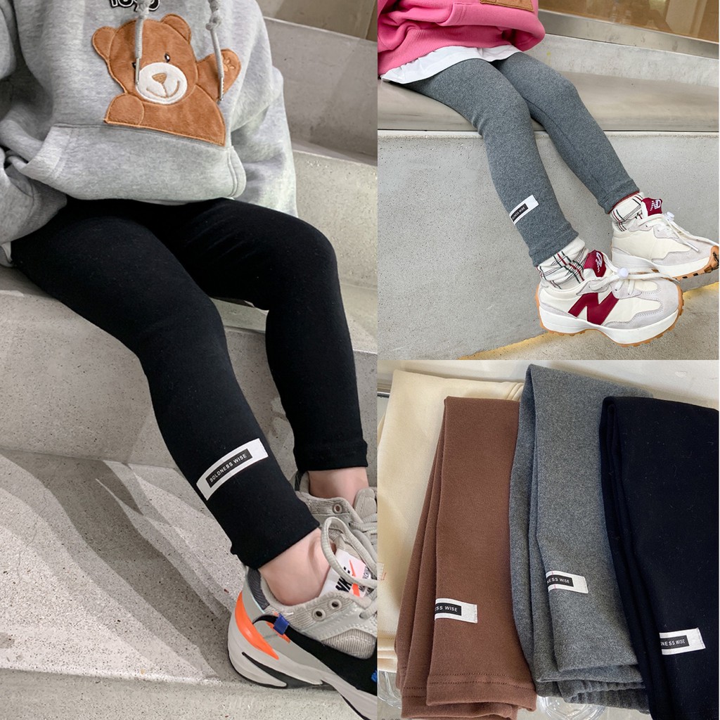 QG232 -Quần legging bé gái dày mác trắng sz 80-130, quần bé gái lót lông, quần giữ nhiệt co dãn cho bé